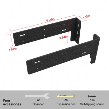 Heavy-duty shelf bracket